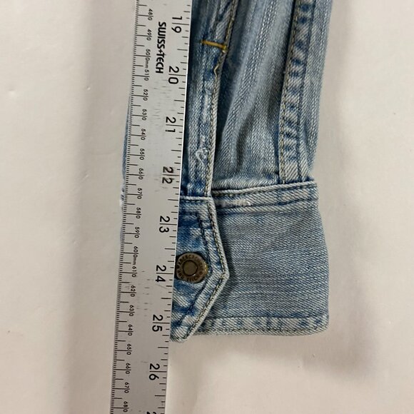 Abercrombie & Fitch Denim Jean Jacket Women's XS Blue Trucker Stretch - Picture 16 of 16